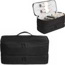 Double-Layer Carrying Case for Shark Flexstyle, Travel Case for Shark 430/440 Flex Style, Portable Storage Bag for Shark Flexstyle/Dyson Airwrap Styler and Attachments (Black Patent Pending)