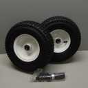 13x5.00-6 Rubber Lawn Mower Tire and Wheel, 2 Pcs Replacement 13x5-6nhs Riding Mowers Lawn Pneumatic Tire with Bearing Bore 3/4" & 5/8", 3" -4.5" Centered Hub