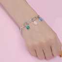 3 x Initial Charm for Bracelet Women's Alphabet Necklace Charms Silver Letter Charm for Pandora Bracelets 