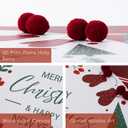 ArtbyHannah Christmas Decorations Hanging Signs, Christmas Canvas Door Sign Merry Christmas & Happy New Year for Holiday Xmas Door Decor (12x12 inch)