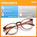 IBOANN Blue Light Glasses for Woman/Men, Fashion Blue Light Glasses Men, Fake Glasses Help Reduce Screen Fatigue (C1 Orange & Blue & Black & Transparent Grey)