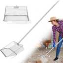 Chicken Poop Scooper,Coop Scoop Shelf, Detachable Tool (36 to 63 inches),Stainless Steel Coop Scoop, Poop Shovel for Chicken Coop Accessories,Chicken Coop Scoop,Chicken Coop Cleaning Tools.