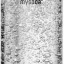 Premium Carbonating Bottle 1L Silver - Compatible with MySoda and any brands - Quick-Lock Reusable Bottles - Lid and Base Made of Stainless Steel - BPA Free