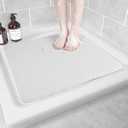 Hargiis Non-Slip Bathtub Mat, Anti Slip Shower Mat, Fast Drying Bathtub Mats, Foot Scrubber Mat, Anti Slip Mat for Tub, Floor, Bathroom, Kitchen, Home, Hotel (White 24"×24")