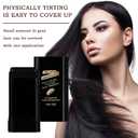 3 x 2 in 1 Hair Color Stick, Safe and Convenient Comb Hair Dye, Waterproof and Sweat-Proof Hair Dye Comb, Instant Convenient Root Touch Up for Gray Hair, for Women & Men, Pack of 2 (Black+Dark-Brown)