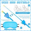 6 Set Baby Shower Games Fishing The Pacifier Blindfolds Feeding Games Funny Baby Shower Gender Reveal Party Game Bridal Showers for Guest Wedding Party(The Pacifier Is Not Magnetic) (Blue)