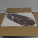 Surtime Palm Leaf Ceiling Fans with Lights-42 Tropical Ceiling Fan with Light and Remote/ APP Control, Flush Mount Low Profile Ceiling Fans for Bedroom, Indoor/ Outdoor Patio Use(Brown)