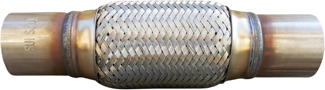 Exhaust Flex Pipe 2"X6"/10" Universal Type 100% Stainless Steel For Heavy Duty and Cars