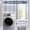 sunflower Comforter Duvet Insert Queen Size White Down Alternative Filling Cotton Shell All Season Hypoallergenic Warm Breathable Noiseless Machine Washable with Corner Taps