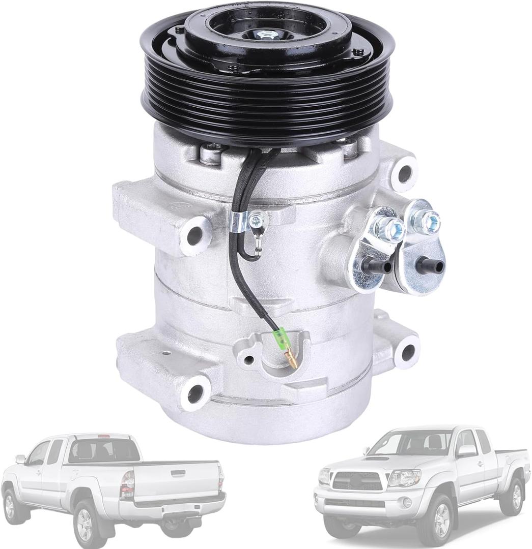 Air Conditioner AC Compressor with Clutch Compatible for Toyota Tacoma L4 2.7L V6 4.0L 2005-2015 AC Compressor Replaces# 68677 88320-04060 8832004060