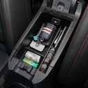 EDBETOS Center Console Organizer Compatible with Chevy Equinox Accessories 2018 2019 2020 2021 2022 2023 2024 Insert Tray Interior Secondary Armrest Storage Box ABS, Black