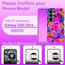 Meshine for Galaxy S26 Ultra Case with Magnetic Stand,Wave Frame,Flower