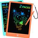 BUKEBU LCD Writing Tablet Doodle Board, Colorful Drawing Pad, Electronic Drawing Tablet, Drawing Pads,Travel Gifts for Kids Ages 3 4 5 6 7 8 Year Old Girls Boys (10.5 inch, Blue&Orange)