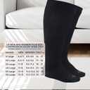 Doctor's Select Copper Plus Size Compression Socks Wide Calf - 2 Pairs | 20-30mmHg Extra Wide Calf Compression Sock Women | Copper Compression Socks Men & Women | Extra Wide Calf Compression Sock for Swelling & Circulation Support | Black 3X-Large