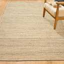 Chardin home 5x7 Jute Cotton Hand Woven Area Rug, Natural Jute Braided Boho Farmhouse Rug, Rustic Vintage Reversible Natural Fiber Rug for Living Room, Bedroom, Dining Room, Office, or Entryway.