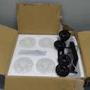 4-Light Bathroom Vanity Light, Modern Matte Black Wall Sconce Lighting with Clear Glass Shade, Bathroom Lighting Fixtures Over Mirror,Vintage Wall Mounted Lamps for Mirror Bedroom,Living Room