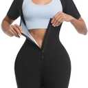 Meiosuns Sauna Suit for Women Weight Loss Sweat Waist Trainer Sweat Shirt Full Body Compression Shaperwear Slimming Workout XL