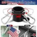 Black Flag Poles for Outside House - 6ft Tangle Free Flag Pole for House,Heavy Duty Metal Flagpole,Outdoor Flagpoles Residential for Porch,Fence (Without Bracket)