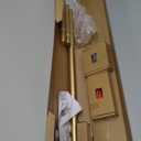 TONIAL 3/4 Inch Bay Window Curtain Rods, 36 to 72 Inch Center Rod for window 24 to 68 Inch, 20 to 36 Inch Side Rod for window 16 to 32 Inch, Decoratice Drapery Rods with Small Cap Finial, Antique Gold