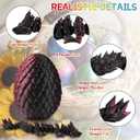 JOMBY 12PCS 3D Printed Dragon Eggs with Dragon Inside, Prefilled Easter Eggs with Dragon Toy for Basket Stuffers, Unique Desktop Decoration & Easter Basket Stuffers Essentials for Kids