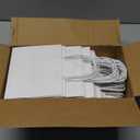 METAPRINT 50 Pack Small Gift Bags 5.8x3.2x8.25 Inch White Paper Bags with Handles Bulk, Kraft Paper Bags for Party favor, Retail, Grocery Sacks