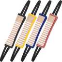 Kacctyen 4 Pcs Dog Tug Toy with 2 Handles - Interactive Play for Small, Medium & Large Dogs (Black, Yellow, Blue, Red)
