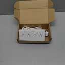 Power Strip with USB C 35W,10-in-1 Flat Plug Wall Charger - 5FT Extension Cord with 4AC, 3 USB A & 3 USB C - PD20W Charging Station for Multiple Devices - Travel Home Office (White)