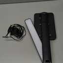 LAOPAO Desk Lamp with Wireless Charger: USB Charging Port, Table Lamp with Clock, Desk Lamps for Home Office College Dorm Room Essentials (Black)