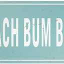 Retro Metal Sign Vintage Tin Sign Beach Bum BLVD Sign for Plaque Poster Cafe Wall Art Gift 12'' x 6''