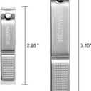 HAWATOUR Nail Clippers Set, Ultra Sharp Sturdy Fingernail and Toenail Clipper Cutters with Visibly Tin Case, Silver