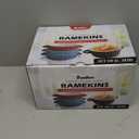 Bruntmor Ceramic Soup Bowls with Double Handles, 10 Oz Stacked Bowls for French Onion Soup, Cereal, Pot Pies, Stew, Chill, Pasta, Set of 6,Black with White Interior