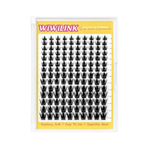 Manga Lash Clusters 8-18mm Fairy Eyelash Clusters DIY Lash Extension Spikes 0.3mm Wispy Natural Individual Cluster Eyelash Extensions D Curl, California Sunset