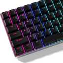 Womier Black Keycaps for Mechanical Keyboard, Shine Through Key caps PBT Custom Keycap Doubleshot, Universal Compatiability for 60 75 100 Percent Cherry Gateron MX Switches Keyboard, Black