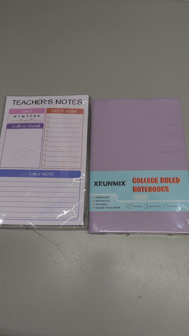 Set of Teacher Appreciation Notepads, 60 Tear Away Sheets & Lined Journal Notebooks, 160 Pages Notebook for Working, 5.7 x 8 inches