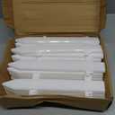 MCEAST 16 Pieces White Plastic Traditional Christmas Tree Fences, 4.6 x 12 Inches, Ideal for Home, Wedding, Fairy Garden, Party