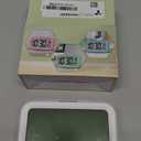 Peakeep Night Light Digital Alarm Clock Battery Operated with Indoor Temperature, Desk Small Clock (White)