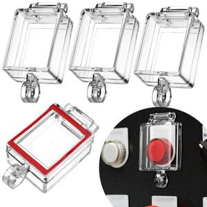 Chunful 4 Pcs Power Push Button Switch Cover Toggle Anti-misoperation Dustproof and Waterproof Protective Cover Light Switch Guard Suitable with Double-Sided Adhesive for Kcd4 Boat Toggle