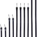 Rubber Bungee Cords with Hooks, Heavy Duty Bungee Straps, Assorted Sizes with 1.8X Max Stretch & Over 176 lbs Load, Black, 100% EPDM Rubber & S Hooks for Cargo, Tarps, 10", 15", 21", 31" (10 Pack)