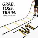 SOFTSOUL Tangle Free Agility Ladder, 12 Fixed Rungs, Heavy Duty Speed & Footwork Training Ladder for Football Soccer Basketball Drills, Portable Exercise Ladder for Kids, Youth & Adults, Standard