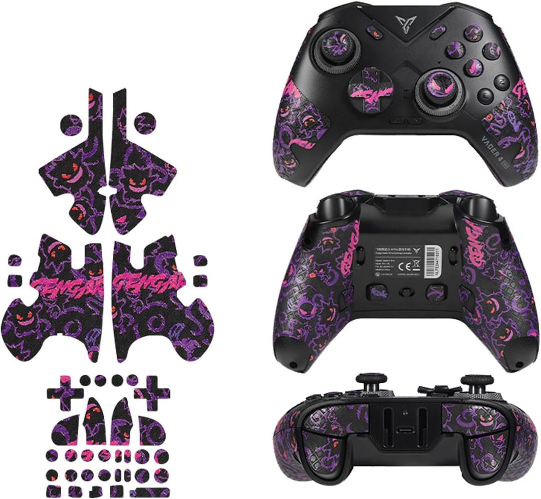 Controller Grips Tape for FLYDIGI Vader 4PRO/Vader 3PRO,Anti-Skid Sweat-Absorbent Controllers Handle Grips - Purple