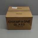 YANGNAY Stemless Champagne Flutes Set of 16, 8 oz - Clear Glass Toasting Glasses for Mimosa - Elegant Beverage Glassware