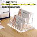 Business Card Holder for Desk 2 Tier 2 Slots, Clear Acrylic Business Card Display Stand for Women and Men, Organize 100 Cards-1 Pack (2 Slots-H)