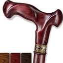Asterom Walking Cane - Handcrafted, Ergonomic, Wooden - Canes for Men & Women, Cool Walking Sticks for Seniors, 36 in
