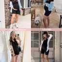 Peauty Buttery Soft Maternity Bodysuit, Short Sleeve Pregnancy Romper, Photoshoot Casual Workout Maternity-Clothes (Black, L)