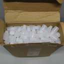 Umigy 200 Pcs Dropper Bottles Empty Eye Dropper Bottle Small Liquid Plastic Portable Squeezable Container with Caps and Plug for Oil, Eye Liquid Storage(White) (clear)