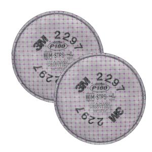 3M P100 Advanced Respirator Filter 2297, 1 Pair, Helps Protect Against Oil and Non-Oil Based Particulates, Nuisance Level Organic Vapor Relief, Mining, Shipbuilding, Abatement, Utilities