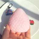 2 x Taba Squishy, Strawberry,Kawaii Squishies PVC Toys,Stress Relieving Fur Ball OPP Packaging Gifts|Squishy Fidget Toys for Anxiety&Relaxation|Perfect Desk Accessory for Adults (Pink(1 Pack))