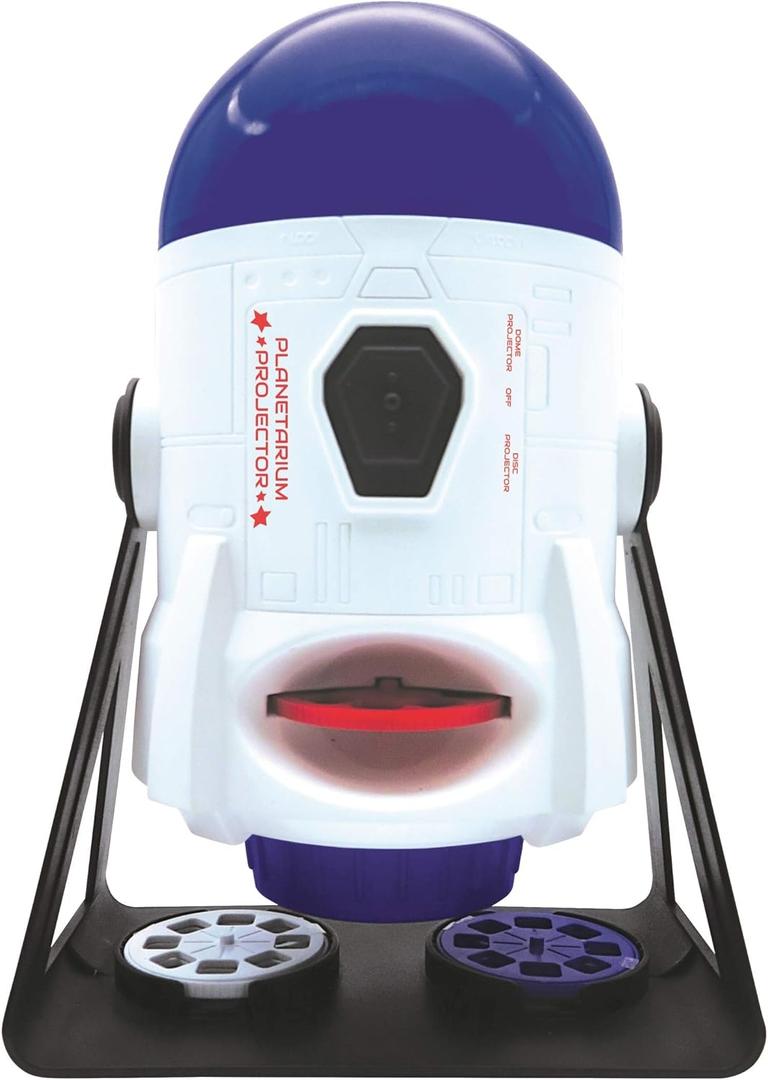 LEXiBOOK, 2-in-1 Constellations and Images Planetarium Projector, 24 Images to Discover Space, 2 Constellation Domes, STEM, White/Blue, NLJ180US