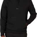 Amazon Essentials Men's Sweatshirt Hoodie (Medium, Black Heather)