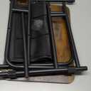 C-Shaped End Table with Storage Bag, Side Table for Living Room Bedroom, Slide Under Couch Sofa TV Trays Desk, Small Narrow Space Applicable, Rustic Brown